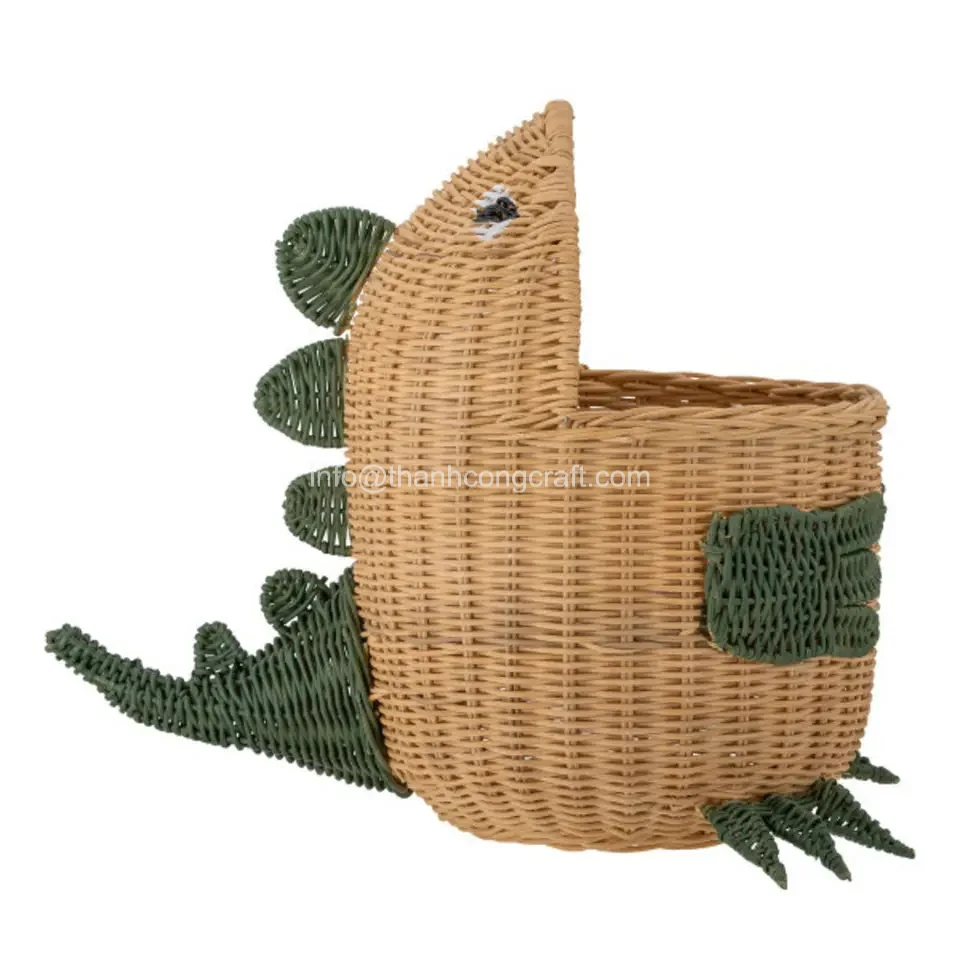 Vietnamese OEM Handmade Natural Baby Dragon Baskets Storage Organizing Wicker Storage Basket