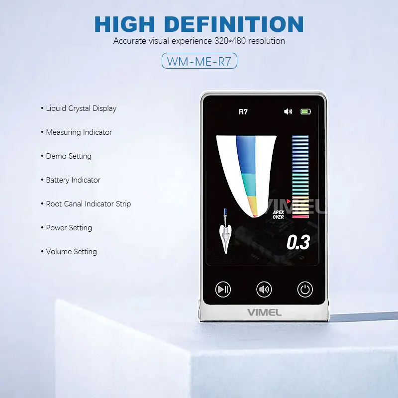 New R7 Dental Apex Locator  with LCD Screen Mini Size 3.5 TFT Intelligence Accuracy Endodontic Measure Instrument