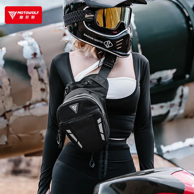 Portable leg bag for motorcycle rider waist pouch bag wholesale price for cycling