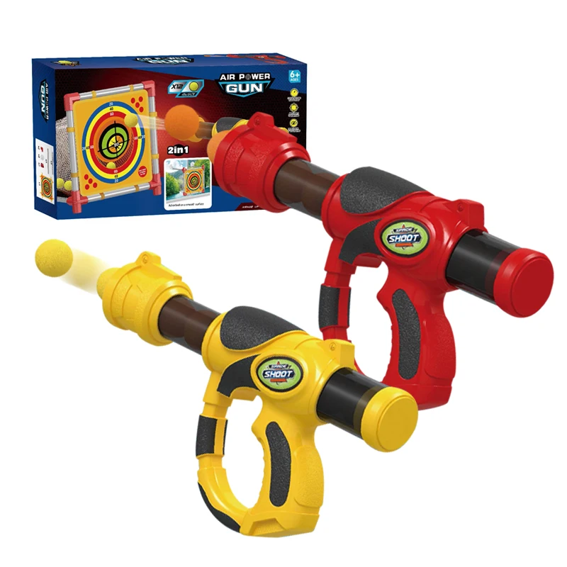 Air power safety plastic eva bullet foam ball shooting gun toy with dart