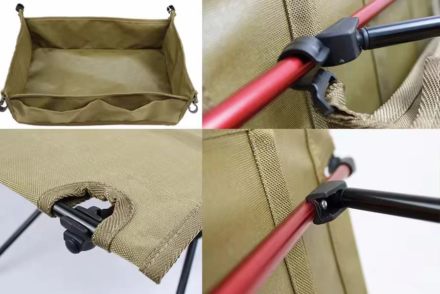 Portable Lightweight Aluminum Camping Table Compact Foldable Outdoor Backpacking Table with Beach Tent Side Feature