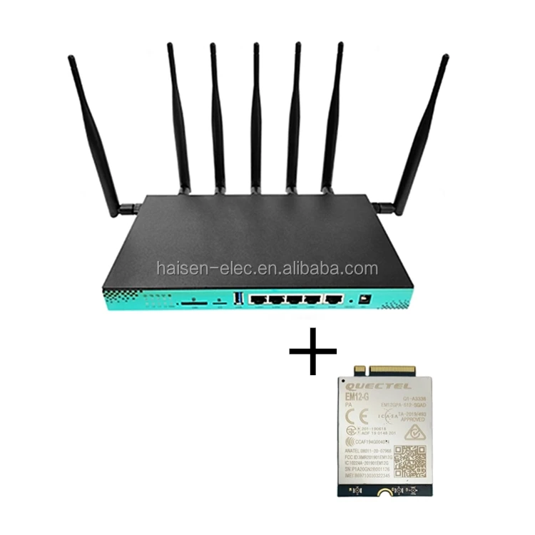  HAISEN маршрутизаторов WG1608 5G модем гигабитным портом Wi-Fi M.2 слот беспроводной маршрутизатор и EM12-G CAT12/16/20