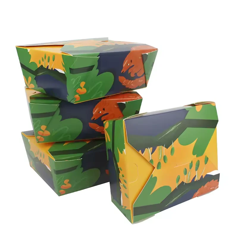 King Garden Factory Direct Grease Proof Eco-friendly Kraft Takeout Lunch Box For Fast Food Packing