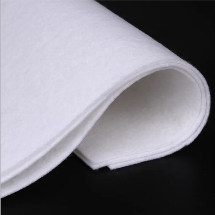 
Factory customized pet white polyester hot pressed needle punched felt 