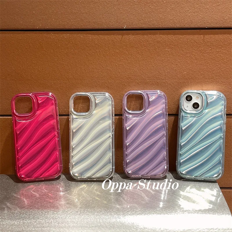 2023 New Premium 3D Water Wave Pattern Cover phone case for iphone Xr Xs 11 12 13 14 Pro Max Cell Cover