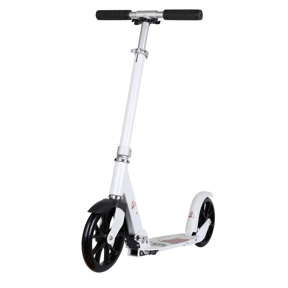 Adult Kick Scooter with Handbrake City Mobility Two Wheel Aluminum Pedal Adult Kick Wide Wheel Drift Scooter