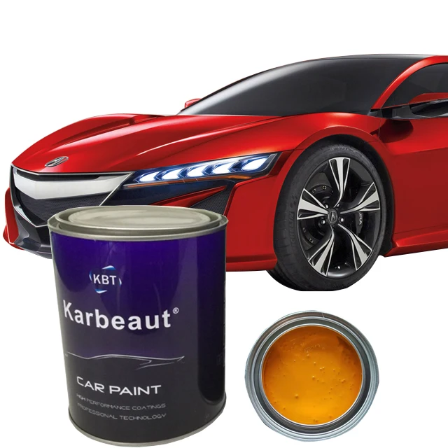 1K Car Coating Refinish Car Paint B313 Transparent Iron Yellow Basecoat Car Paint For Repair