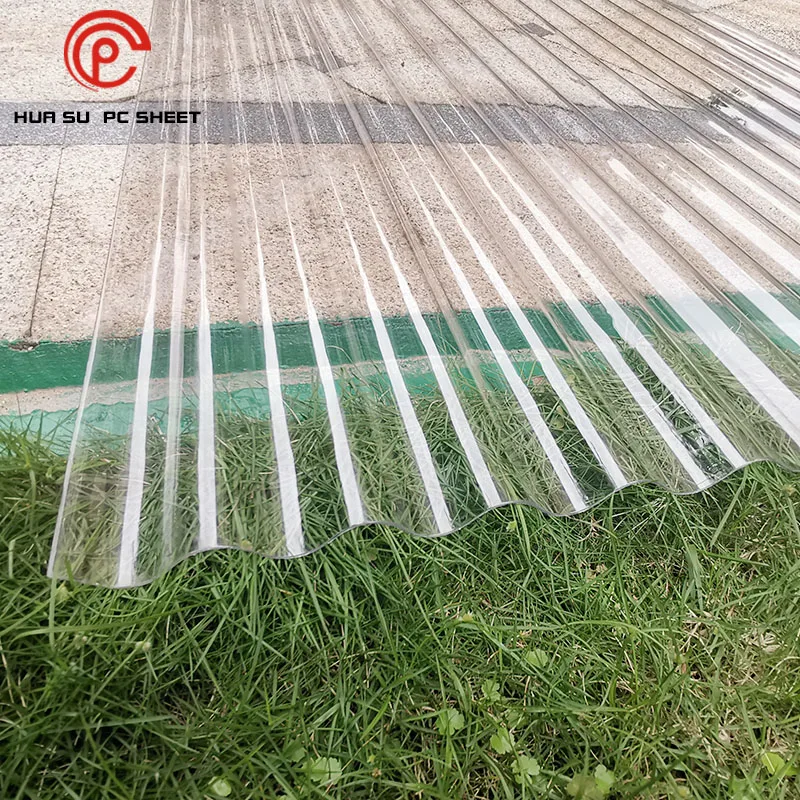 
High-strength cost-effective transparent plastic Corrugated polycarbonate sheet PC corrugated transparent roof panel for sheds 