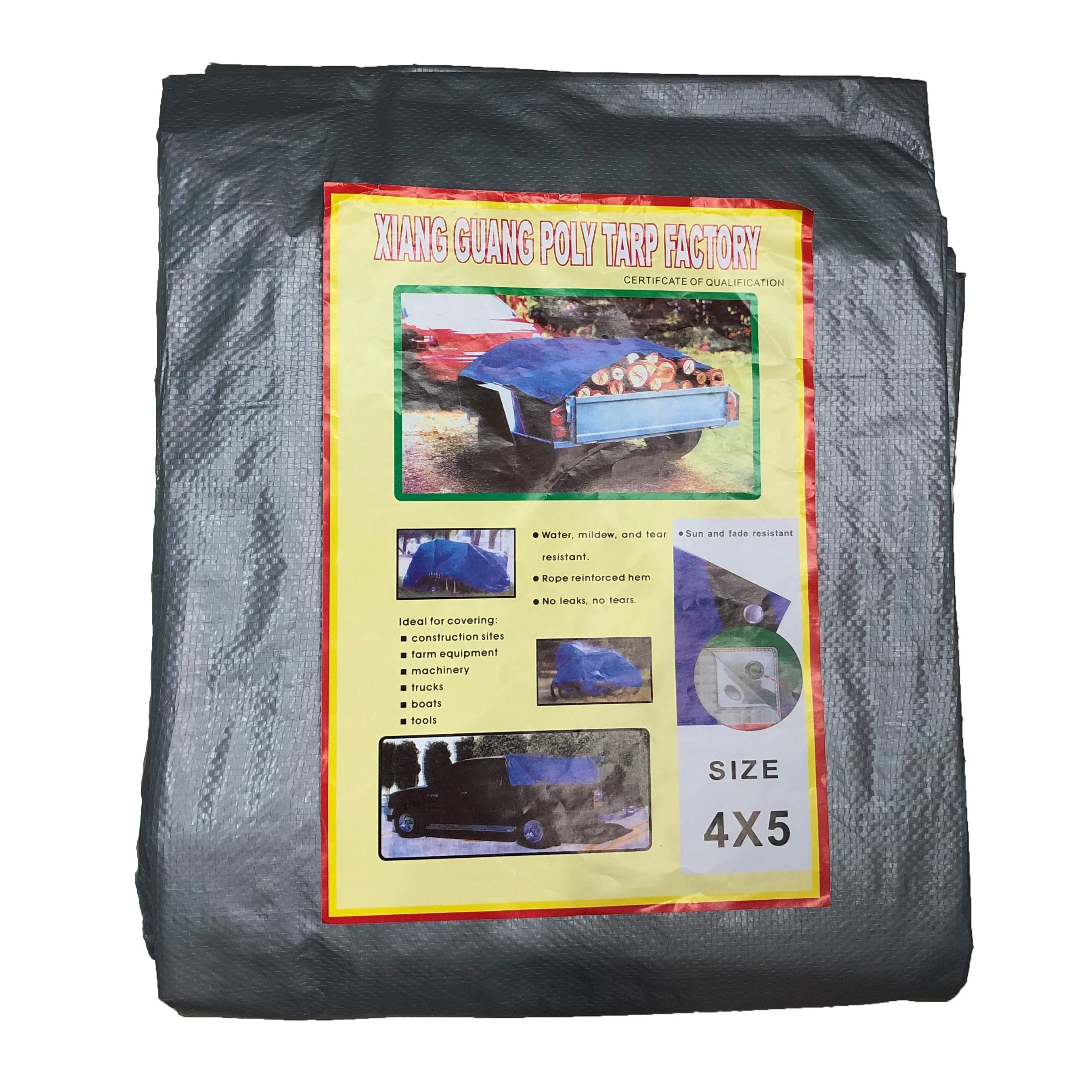 Погрузочный контейнер, серебристый, белый цвет, крышка для грузовика, дождевик, Двухстороннее покрытие из полиэтилена высокой плотности, водонепроницаемая полиэтиленовая накидка