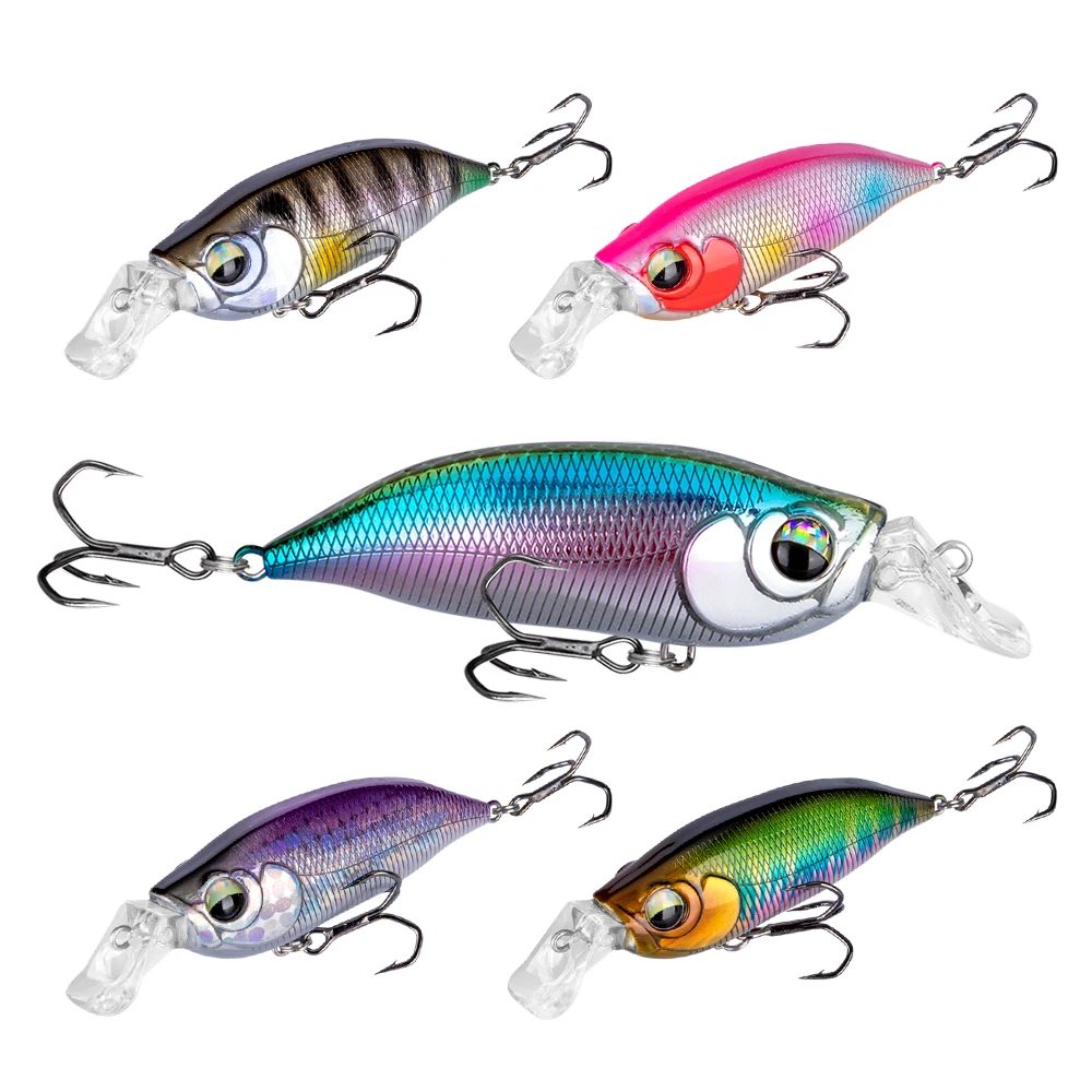 HONOREAL Customized 57mm 7g UV Effect Floating Saltwater Bass Trout Crank Bait Fishing Lure