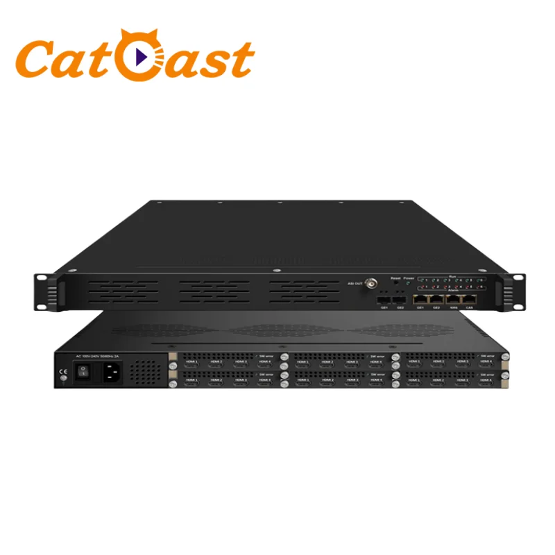 24 In 1 CATV IPTV H.265 H.264 MPEG-1 Layer 2 HD MI to IP ASI Encoder