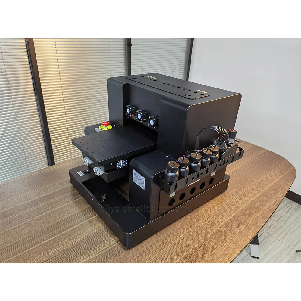 Chinese manufacturer A3-xp600 LED flatbed uv printer crystal label metal label a4 a3 uv printer with ink