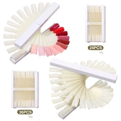 24/36 Sticks Nail Art Display Stand Spiral False Nails Showing Shelf Rack Manicure Practice Tool For Salon Nails Polish Gel Show