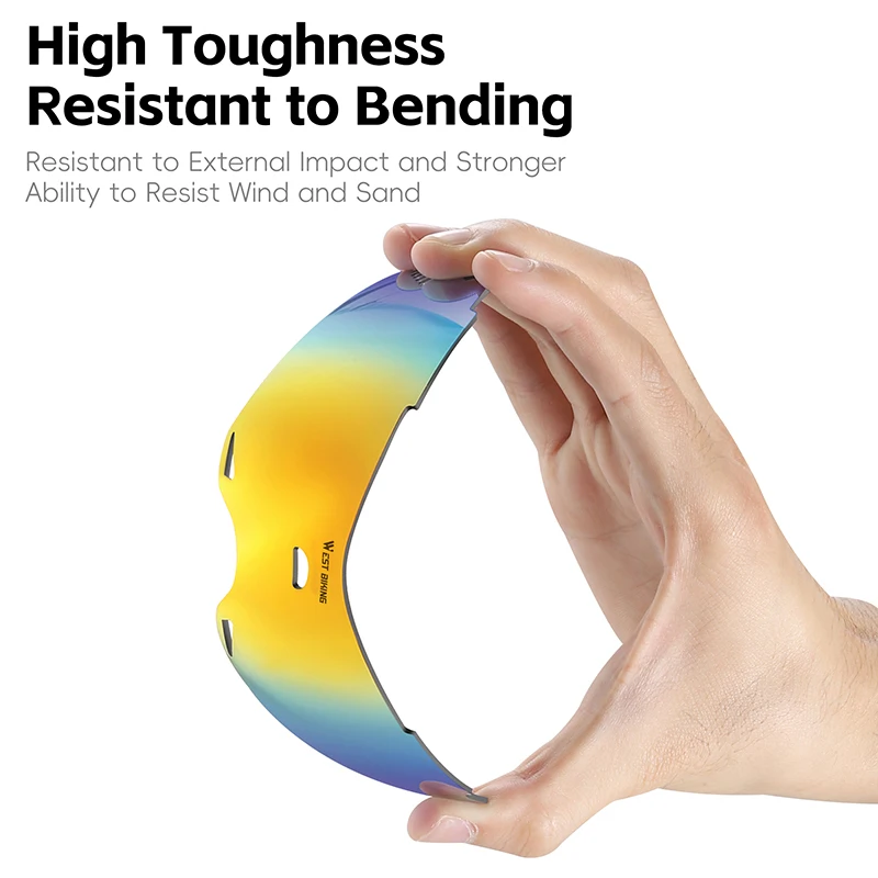 WEST BIKING HD Cycling Glasses UV400 Sun Protection Lightweight Sports Cycling Glasses Sunglasses With Colorful Lenses