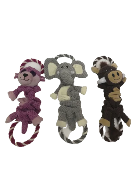 New Design Rope Anmimal Elephant Deer Cowpet Chewable Chewy Dogs Chew