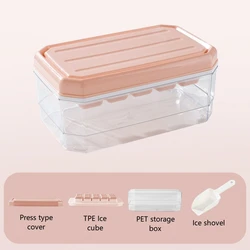 2023 New arrival  dustproof and storage press ice cube box for fruit cold drinks homemade