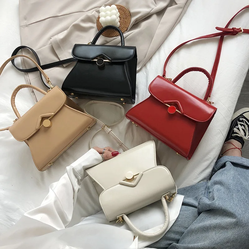 Sacs à bandoulière simples en cuir pu pour femmes, mode européenne, nouveau style, 2021