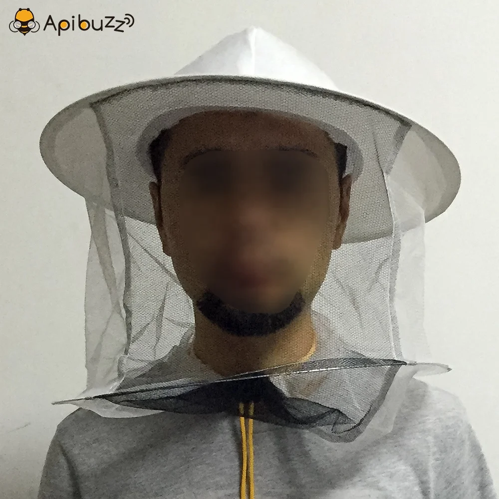 Однослойная белая Фата для пчеловодства, шляпа для пчеловодства, одежда для пчеловодства, рыбалки, противомоскитная маска, оборудование, инструменты, принадлежности