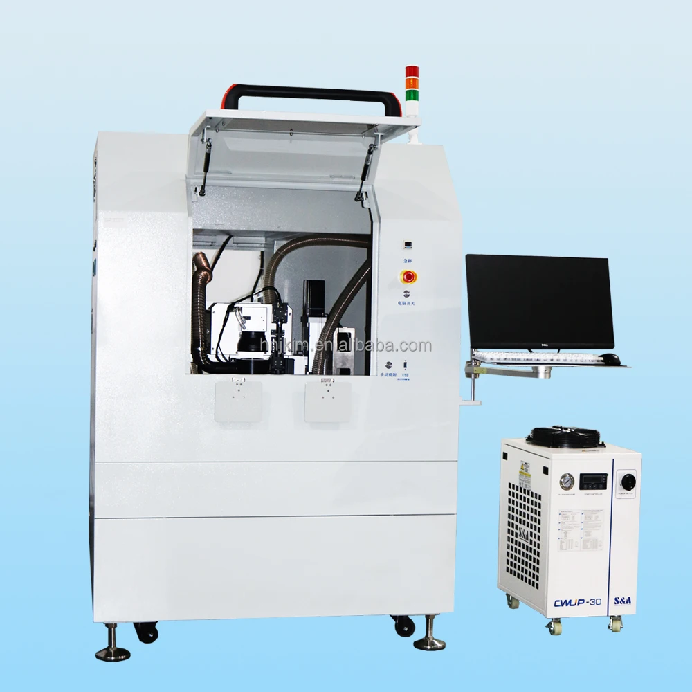 60W green laser cutting machine for PCB FPC LGA with CCD camera visual locating system vacuum suction system