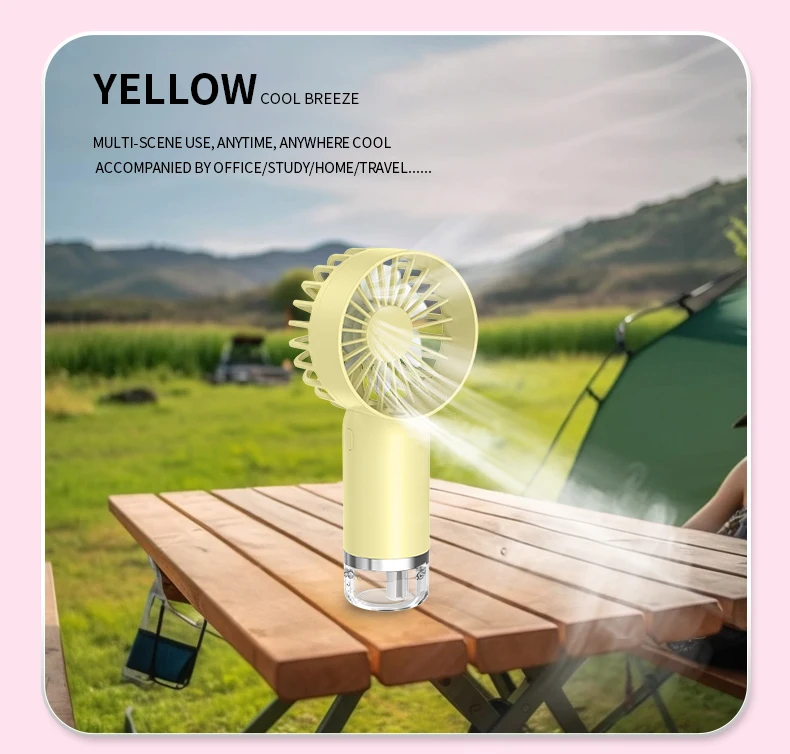 OEMODM high-speed mini handheld air cooling fan 3-speed, with customizable logo, suitable for home and hotel outdoor use