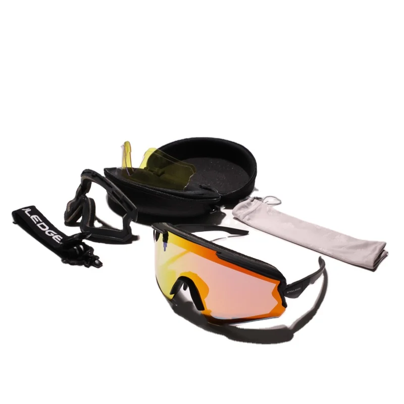 Sports cycling glasses polarized photochromic lens Oversize Fashing type interchangeable lens/strap anti-silp/frame