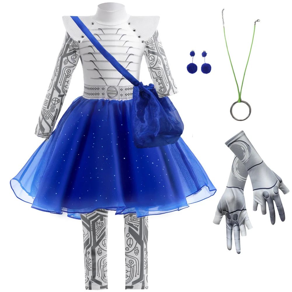 LZH Halloween Girls Cheerleader Kids Princess Dress 2pcs Sets Children Fancy Carnival Costumes Zombies 3 Addison Cosplay