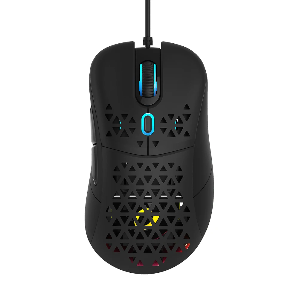 High Precision Sensor Rgb Backlit Gaming Mouse MAX 12000 DPI Honey Comboo Light Weight for E-sports Computer Accessories