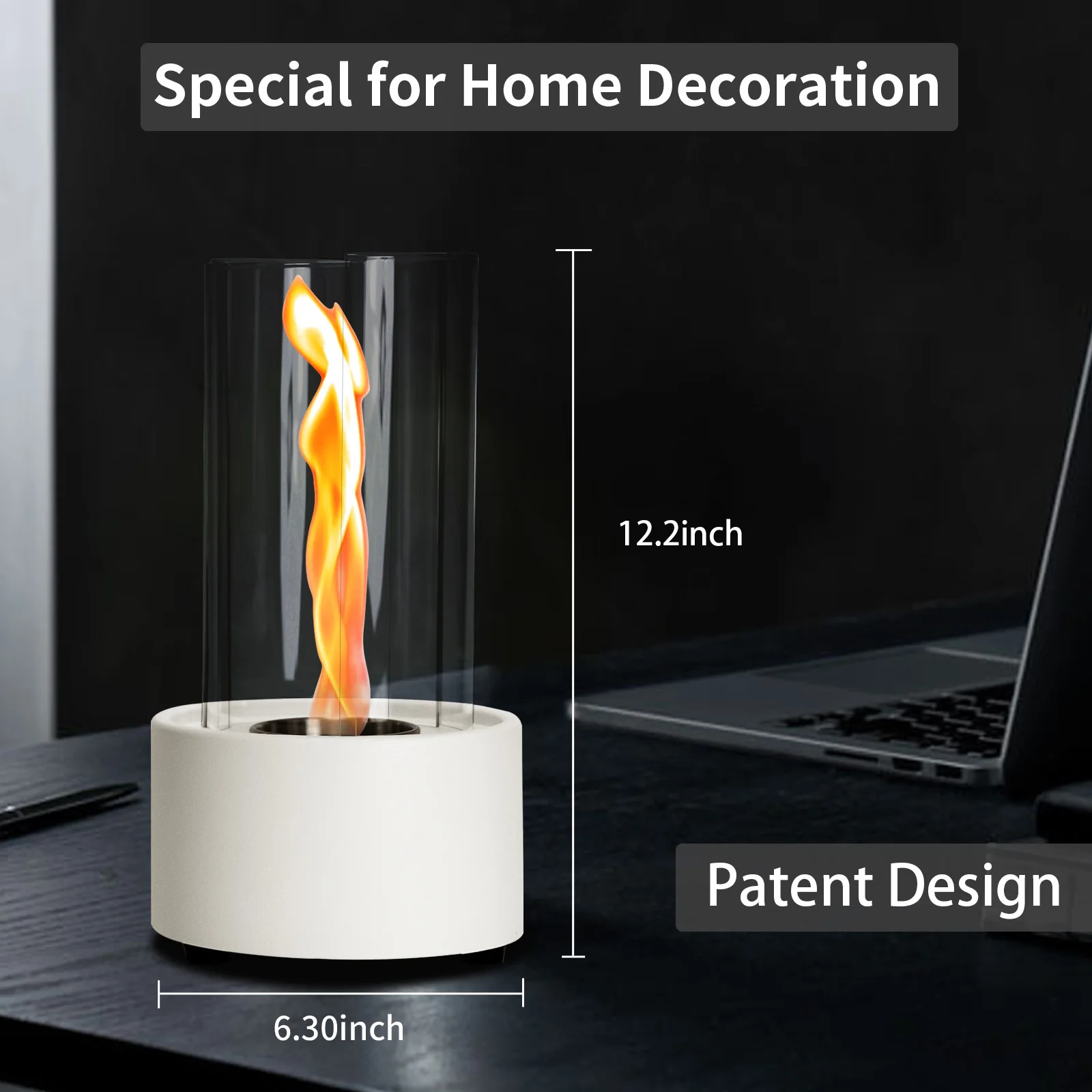 HOT SALE tabletop fire pit tornado Fire home decor Freestanding Bio ethanol fireplace spin flame patio heater Smokeless fire pit