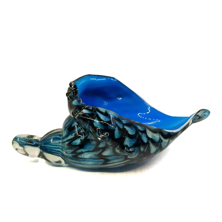 Wholesale home decoration Murano glass shell animal statue figurines