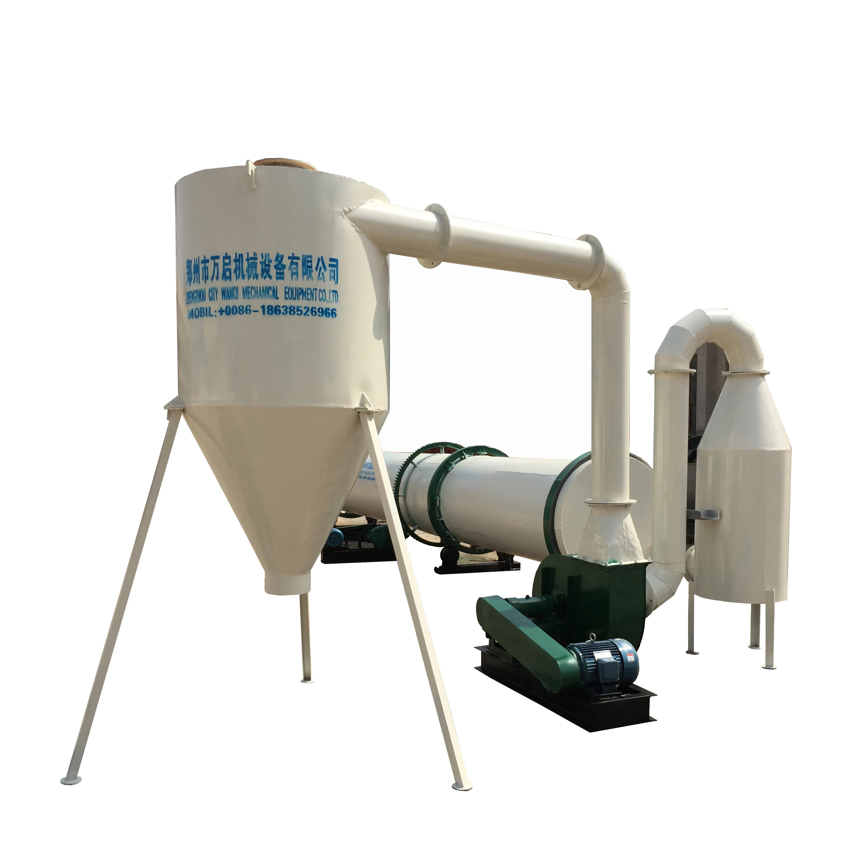 China Manufacturer Wood Chips Sawdust Rotary Drum Dryer For Sale