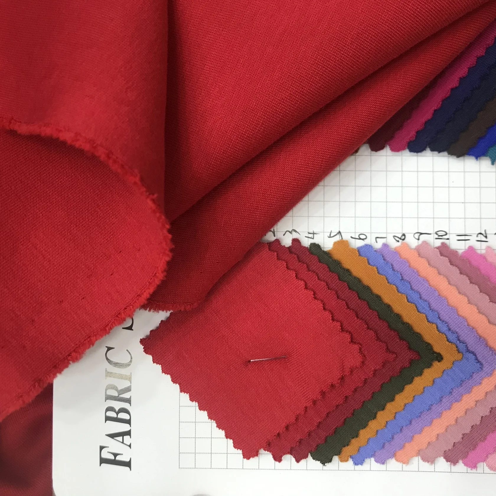 350gsm Spandex double knit scuba fabric 85% Cotton10%PE5%SP