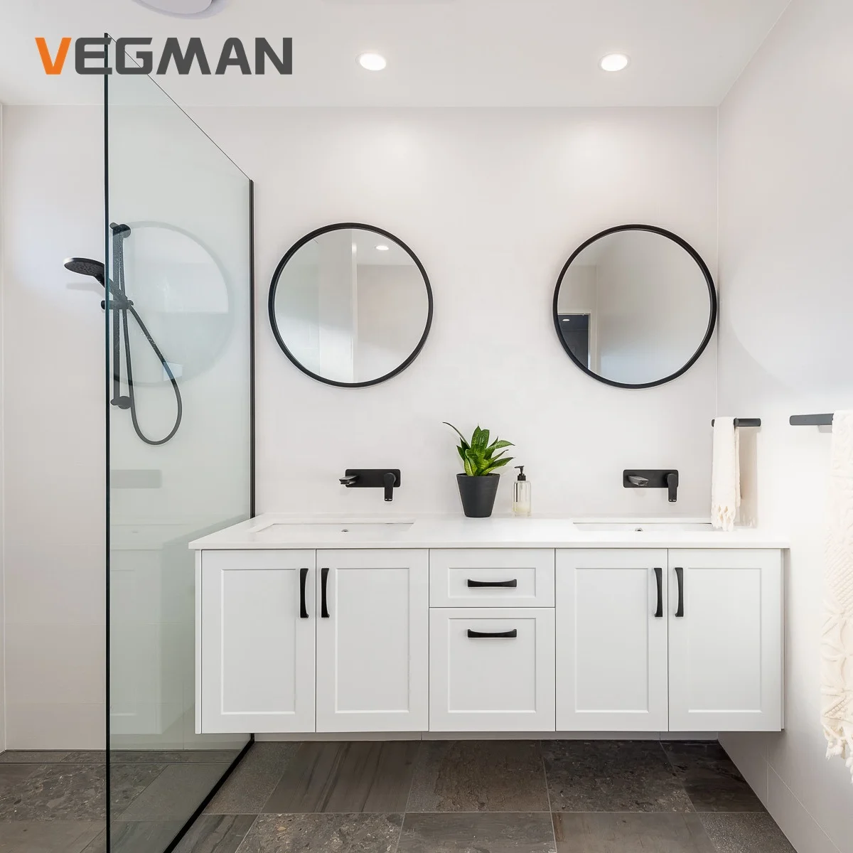 Contemporary Design Popular  Bathroom Vanities Sink Waterproof Bathroom Cabinet