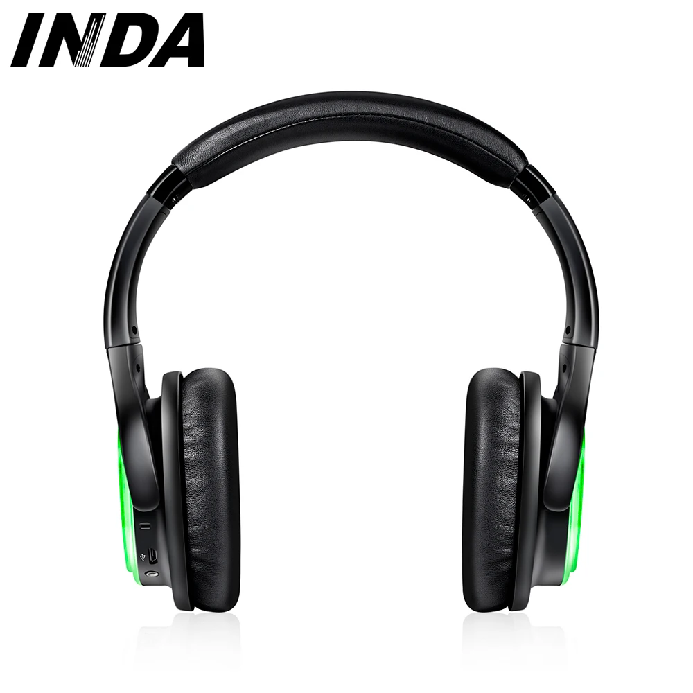 Top Sell Logo customized 3 Channels Silent Disco Headphones With LED Light