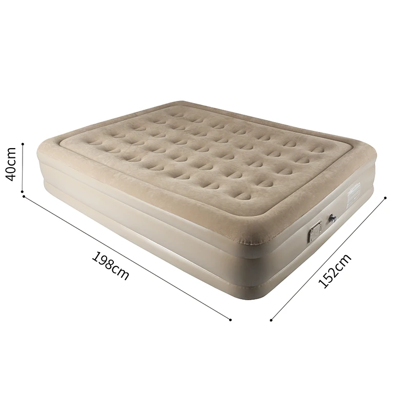 Portable Folding with carry bag Rechargeable Air Mattress with Built in Pump Twin Size Outdoor Camping Hiking Inflatable Air Bed