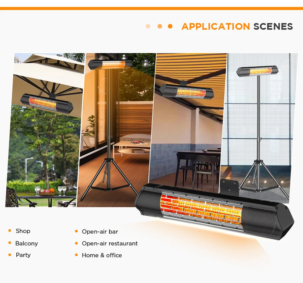 Indoor Electric Room Heater Infrared Outdoor halogen patio heater