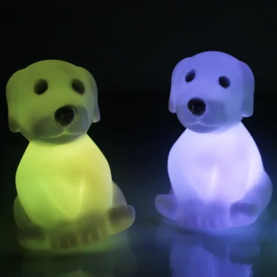 High Quality New Trend Pug Colorful Night Lights Colorful Automatic Conversion LED Light Led up Toys Wholesale for Kids