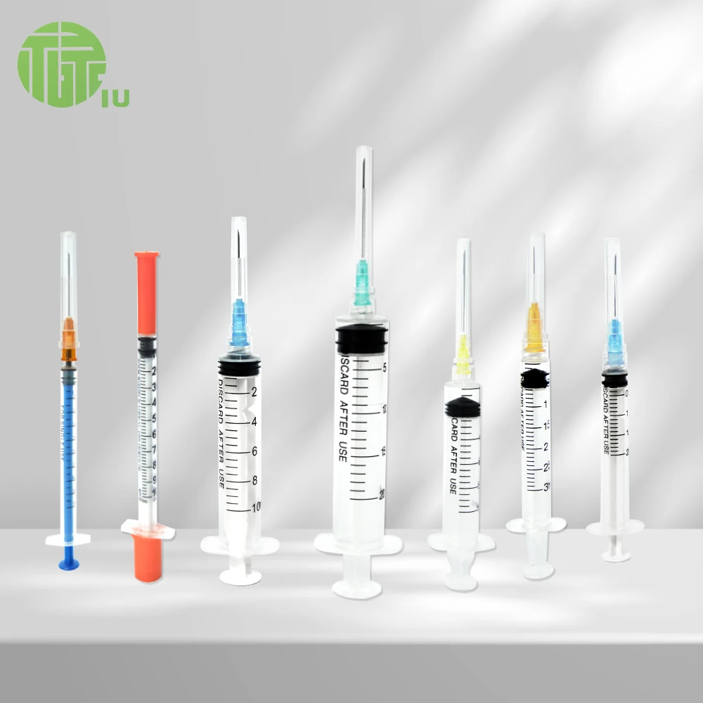 Injection Syringe Manufacturing Plastic 1ml 2ml 3ml 3cc 5ml 10ml Luer Lock Sterile Disposable Medical Syringes With Needles