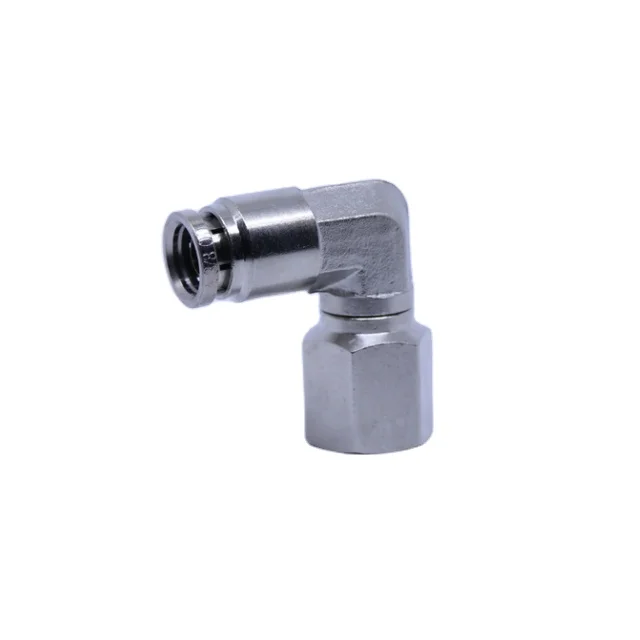 Brass adapter fitting electroplated brass female elbow-parallel push-in metal pneumatic connector fittings