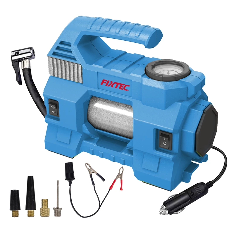 Автоматический воздушный компрессор FIXTEC, насос 12 В постоянного тока 150 PSI, портативный воздушный компрессор, мини-насос для шин
