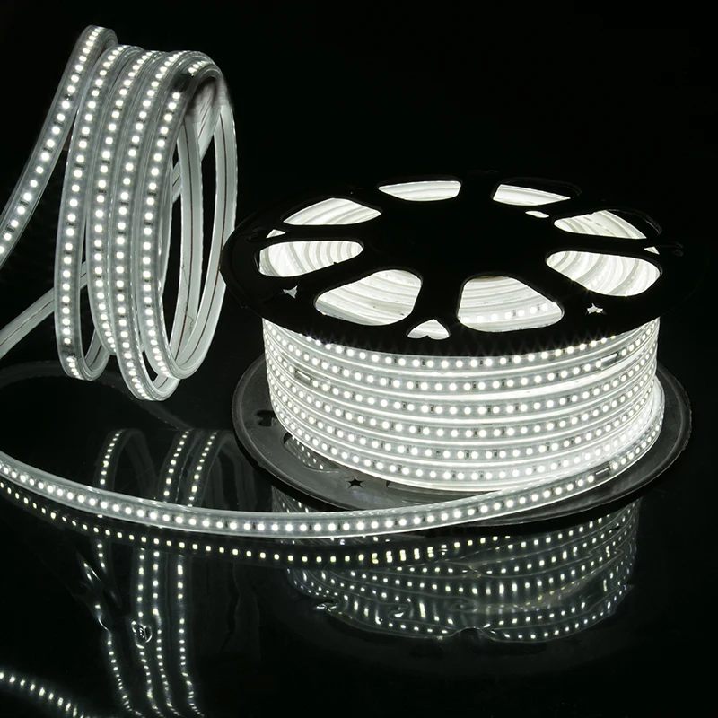 Waterproof 220V SMD5050 RGB LED Strip Light 50M A Roll 60LEDs/M 220V High Voltage LED Rope Light