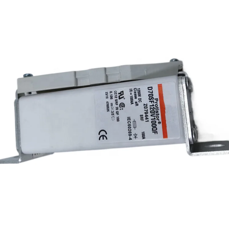 Square Body High Speed Fuse D70SF120V100QF Size 70 aR 1200VDC IEC 100A With Striker DC Semiconductor Fuse