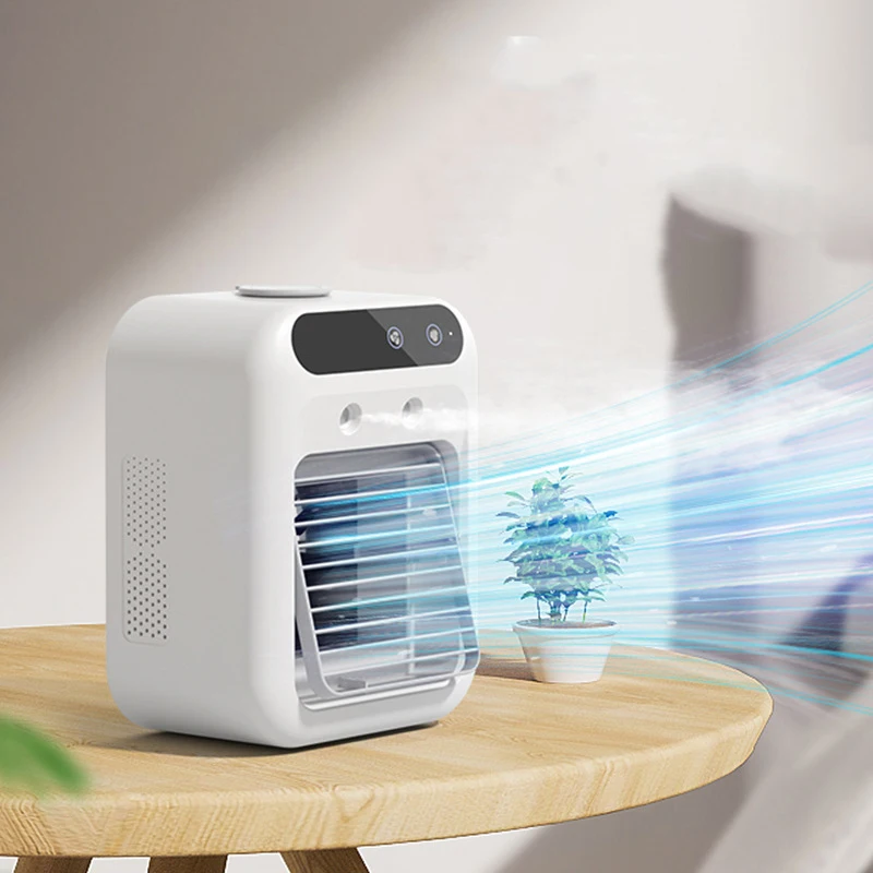 Portable Air Conditioners Evaporative, Air Cooler With Double Spray Cooling And 15 Adjustable Grid To Choose The Angle/