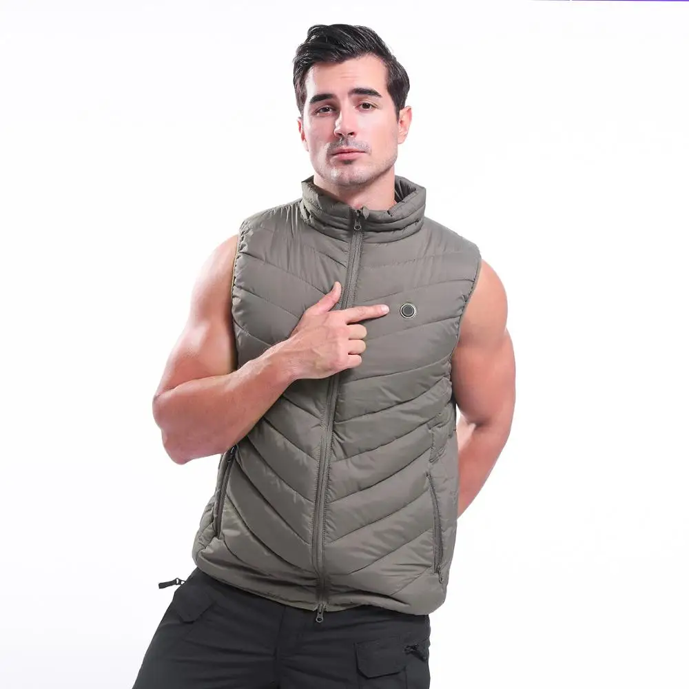 
Mens winter waterproof windproof USB Heated Vest Heated pad vest 