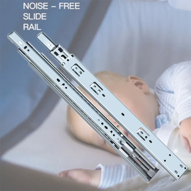 Ronghui Soft Close Drawer Slide 22 Inch With Back Bracket Telescopic Slide Stainless Steel Heavy-Duty Storage Drawers(Old)