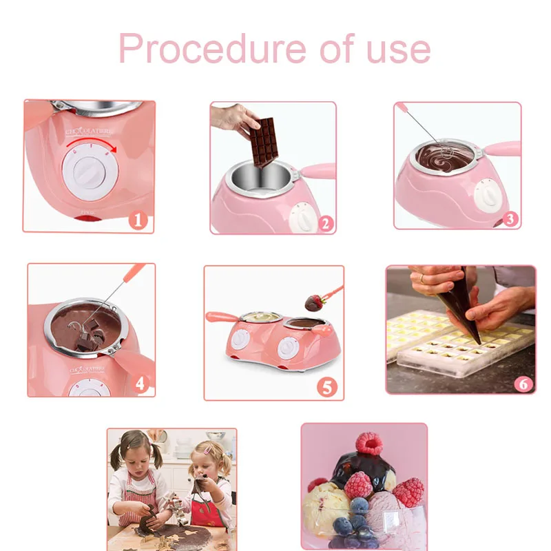 2024 New Candy Melts Chocolate Electric Melting Chocolate Pot Chocolate Heating Tempering