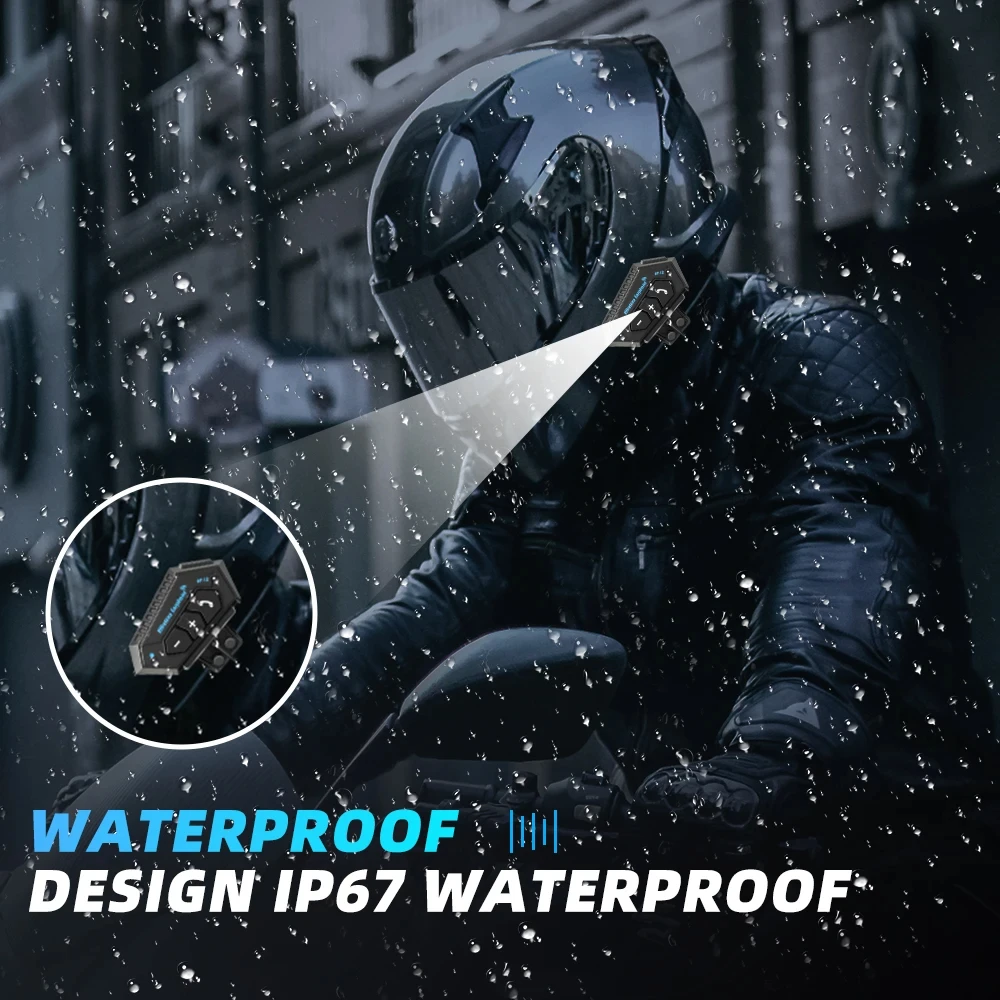 SY123 Motorcycle Driving Blue-ooth Speaker Handsfree wireless Blue-tooth headset for motorcycle helmet