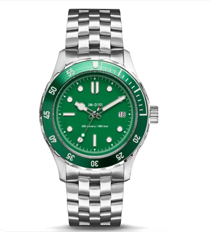 Blue dial steel case movement 300m diver watch automatic for men