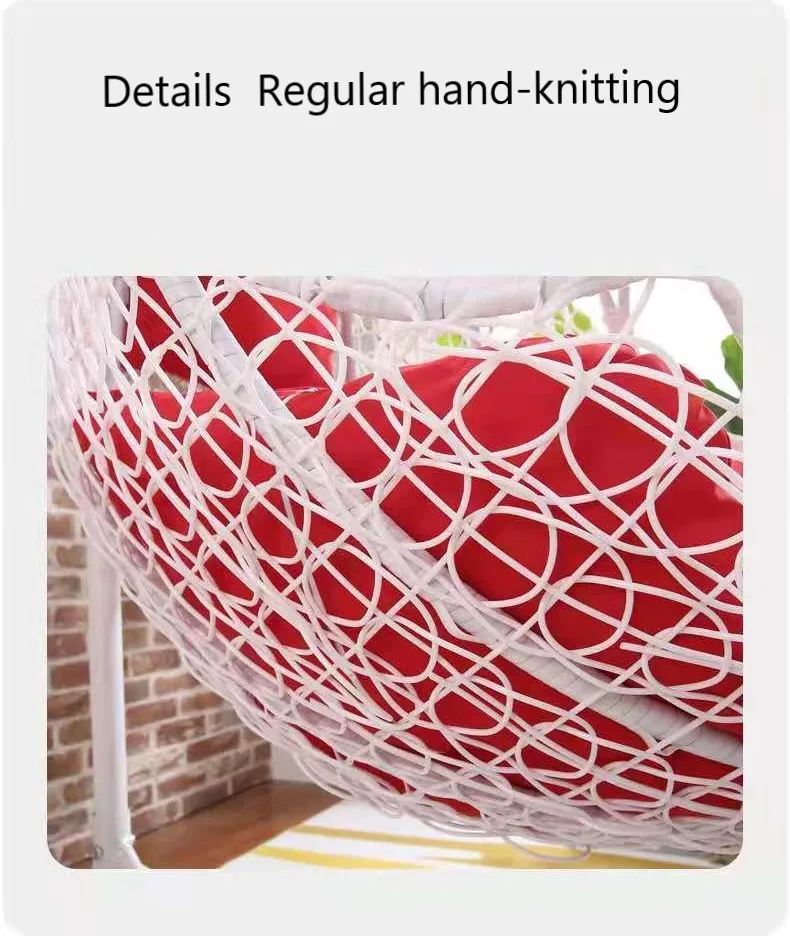 Outdoor Hotel Balcony Furniture Patio Swing Hanging Chair Kids Metal Wicker Rattan Egg Swing Chair with Stand