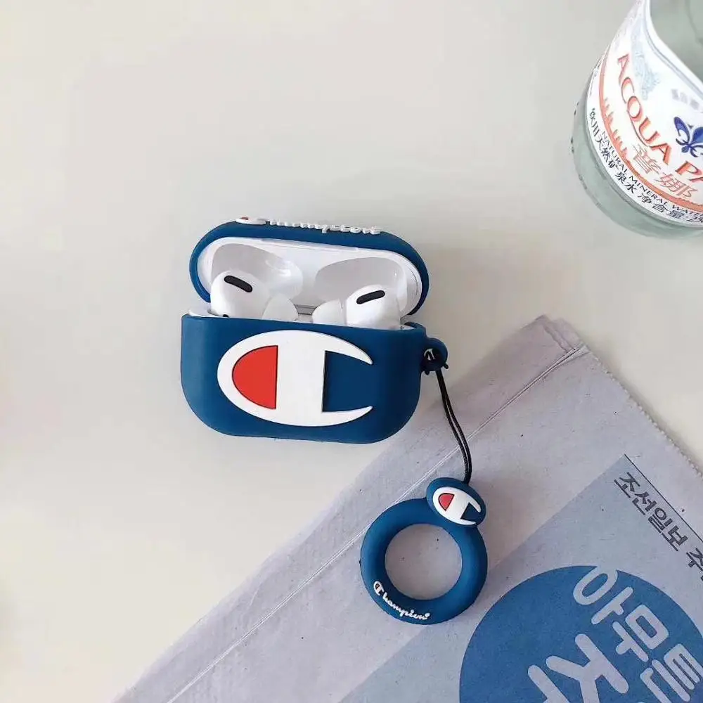 Лидер продаж 2020 чехол для AirPod забавный защитный с 3D рисунком чемпиона Apple Airpods