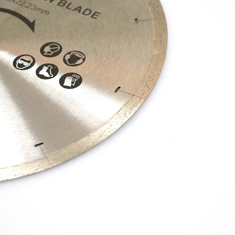 Ultra thin diamond continuous rim saw blade for cutting of stone and marble